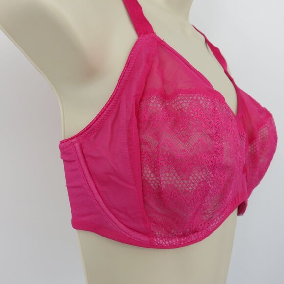 Chantelle 30H Pink Lace Underwire Bra Revele Moi Perfect Fit Style C15710 - Picture 2 of 16